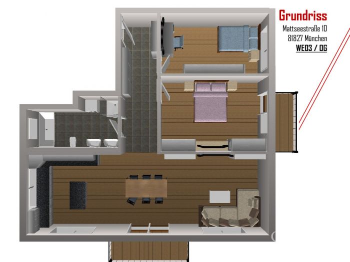 3 Zimmer-Wohnung - München - ca. 104 qm