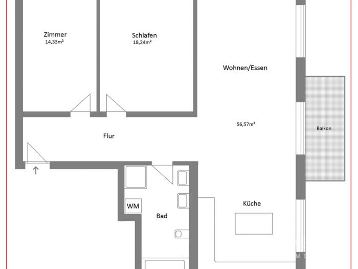 3 Zimmer-Wohnung - München - ca. 104 qm